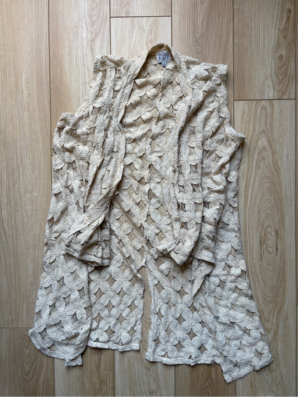 Vintage lace cardigan duster fairycore cottagecore festival boho hippie M